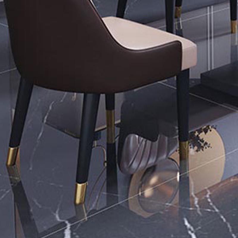 1/4/5/6 Pièces Ensemble de restauration Rectangle Rectangle Table à manger en pierre fritté