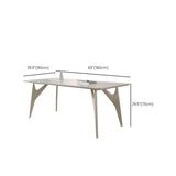 Mesa de comedor de cocina contemporánea, mesa de comedor rectangular de 4 patas