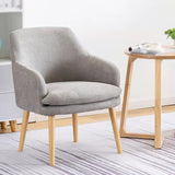 Linen Chair 23.65" L x25.5" W x29.9" H Removable Cushion Chair Clearhalo 'Accent Chairs' 'accent_chairs' 'Chairs & Seating' 'furn' 'furn_accent_chairs' 'Furniture' 'furniture_accent_chairs' 'Living Room Furniture' 1200x1200_b519f043-b9f6-4bba-9c0c-7e65e76d0831