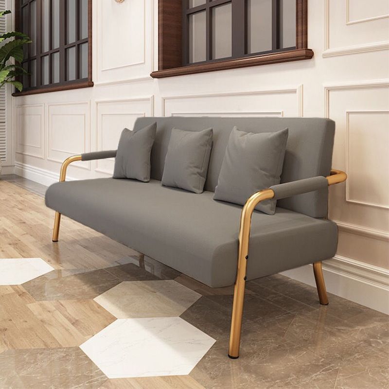 アパート用の3つの枕を備えた現代のグラムソファ22.83 "幅