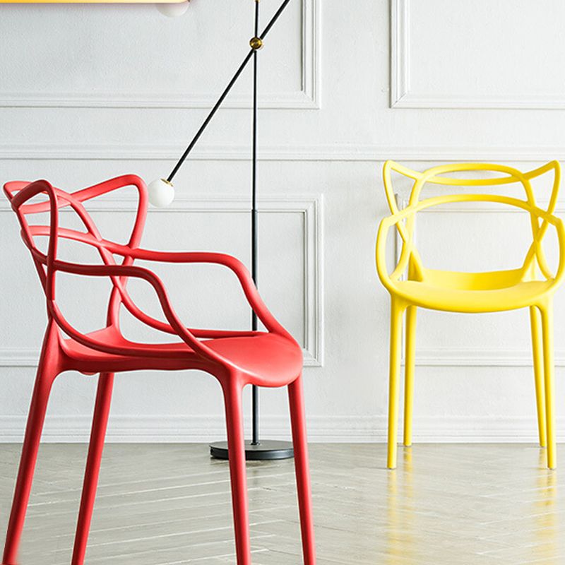 Contemporary Style Dining Chairs Plastic Dining Arm Chairs for Kitchen Clearhalo ' kitchen&dining_furn' 'Dining Chairs' 'Dining Tables & Seating' 'dining_chair' 'furn' 'furn_dining_chair' 'Furniture' 'furniture_dining_chair' 'Kitchen & Dining Furniture' 'kitchen' 1200x1200_b51ce92e-6d46-4aaf-8c80-5c9bd19c8ca5