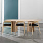 Modern Pine Wood Table for Restaurant Oval Dining Table with Double Pedestal Base Clearhalo 'Dining Tables & Seating' 'Dining Tables' 'dining_table' 'furn' 'furn_dining_table' 'Furniture' 'furniture_dining_table' 'Kitchen & Dining Furniture' 'kitchen' 'kitchen_dining_table' 1200x1200_b51cf820-f3ad-4d0d-bcf7-655cb95c4351