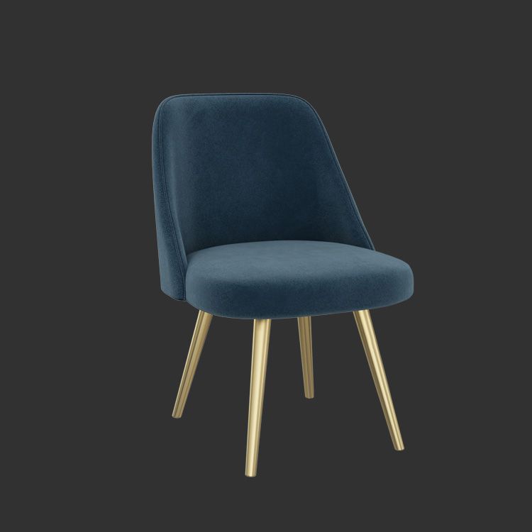 Glam Style Side Chair Upholstered Armless Dining Chair for Dining Room Clearhalo 'Dining Chairs' 'Dining Tables & Seating' 'dining_chair' 'furn' 'furn_dining_chair' 'Furniture' 'furniture_dining_chair' 'Kitchen & Dining Furniture' 1200x1200_b51e0b39-5c70-45ab-9163-2ddb904b8382