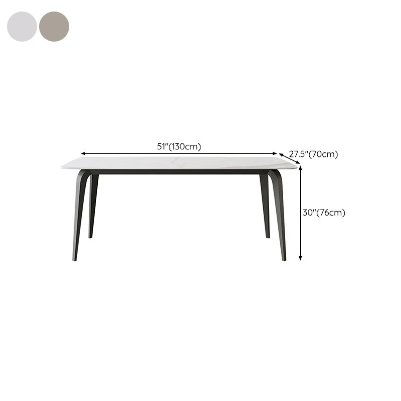 Mesa de comedor rectangular de piedra sinterizada, mesa de comedor moderna para cocina