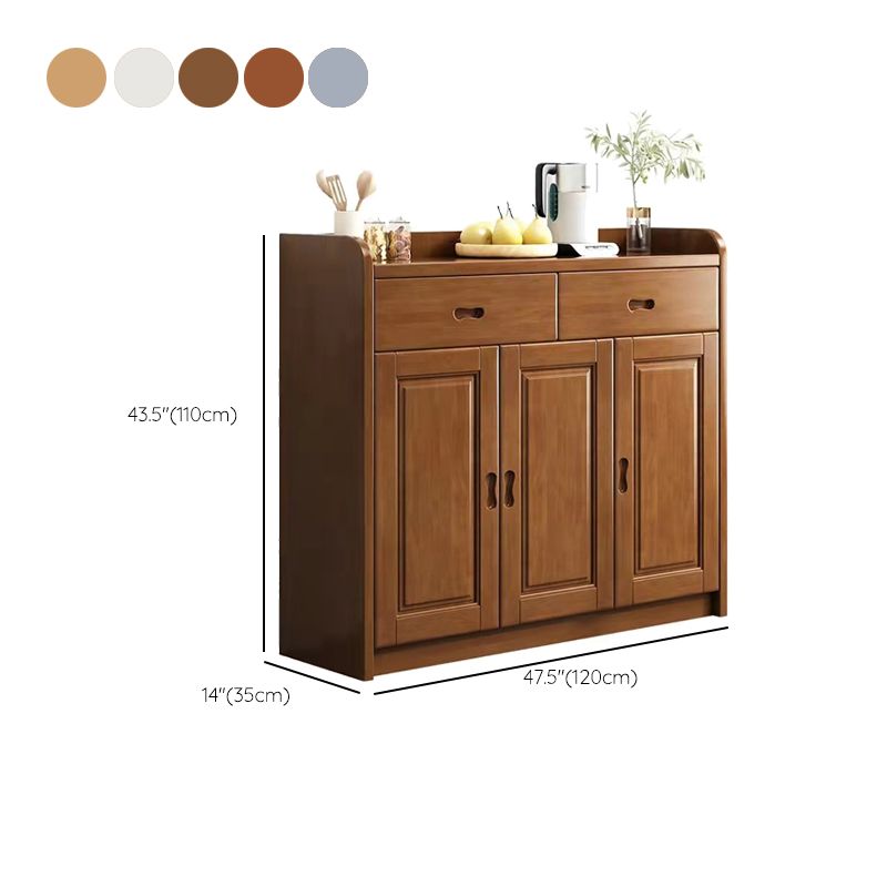 Modern Accent Cabinet with 2 Drawers in Rubberwood Wooden Cabinet Clearhalo 'Cabinets & Chests' 'cabinets_chests' 'furn' 'furn_cabinets_chests' 'Furniture' 'Living Room Furniture' 1200x1200_b51f305a-eed2-4b45-9990-137da9f5418a