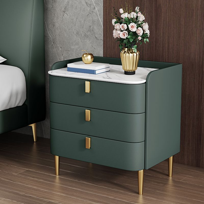 Contemporary Drawer Storage Bed Nightstand Wooden Night Table for Bedroom