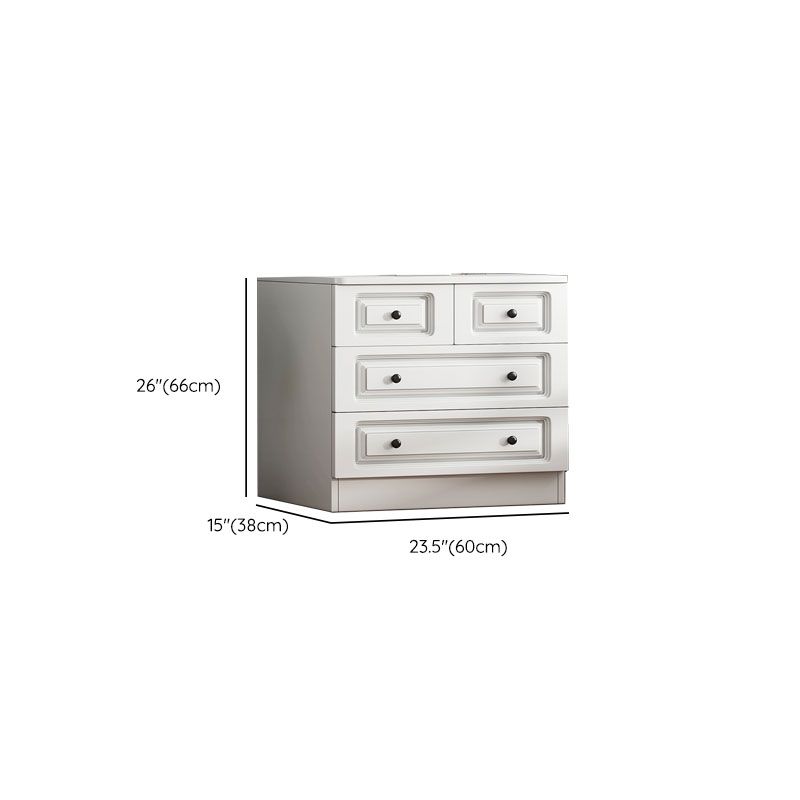 Commode de rangement contemporaine en bois manufacturé de 14,82 pouces de largeur