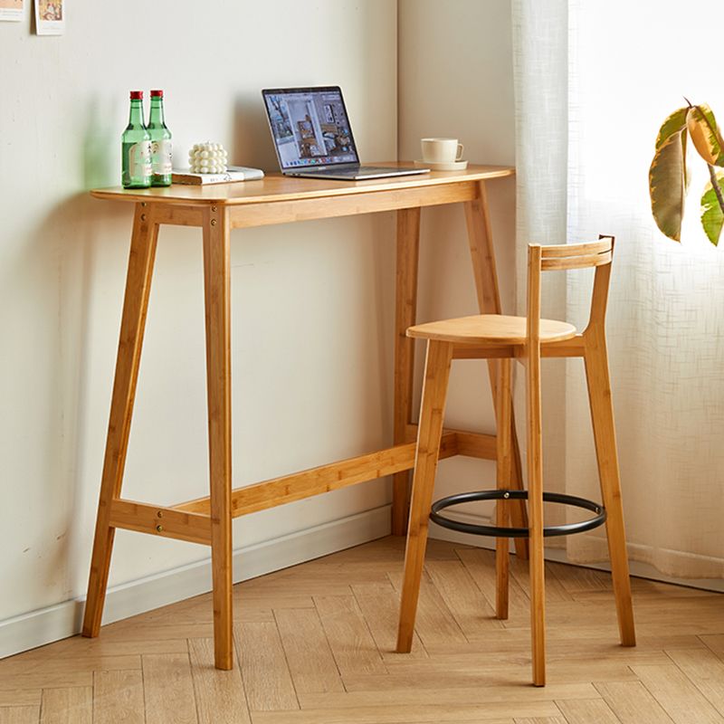 Contemporary Solid Wood Bar Stool Indoor Bar Stools with Wood Seat and Footrest Clearhalo 'Bar Furniture' 'Bar Stools' 'bar_stools' 'furn' 'furn_bar_stools' 'furniture_bar_stools' 'Kitchen & Dining Furniture' 'kitchen&dining_furn' 'kitchen' 'kitchen_furn' Furniture' 1200x1200_b520fff2-e973-4730-8507-5358c60ef651