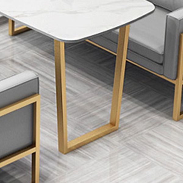 Traditional Luxury Dining Table Sintered Stone Table with Metal Double Pedestal Clearhalo ' dining_table' 'Dining Tables & Seating' 'Dining Tables' 'furn' 'furn_dining_table' 'Furniture' 'furniture_dining_table' 'Kitchen & Dining Furniture' 'kitchen&dining_furn' 'kitchen' 'kitchen_dining_table' 1200x1200_b521371e-585f-4f49-af89-a69038ecf2c5
