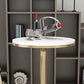 Glam Bartafelset 1/3/5-delig Ronde stenen aanrechttafel met hoge krukken voor eetkamer