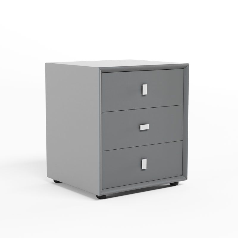 21 Zoll H-Bett Nachttisch 3-Drawer Faux Leder Massivholz Nachttisch