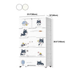 Contemporary Style Non-Hanging Armoire White Colour Plastic Wardrobe Closet