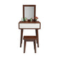 Scandinavian Wooden Makeup Counter Grand Walnut/Natural Vanity Table