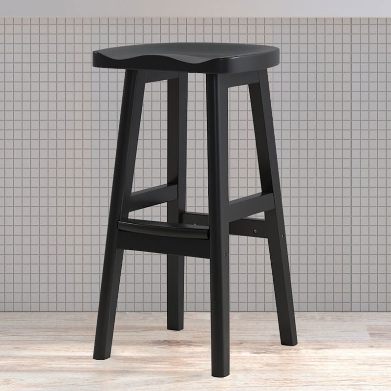 Solid Wood Modern Bar Stool Saddle Seat Backless Indoor Stool with Wood Legs Clearhalo 'Bar Furniture' 'Bar Stools' 'bar_stools' 'furn' 'furn_bar_stools' 'furniture_bar_stools' 'Kitchen & Dining Furniture' 'kitchen&dining_furn' 'kitchen' 'kitchen_furn' Furniture' 1200x1200_b5281c68-eae8-400f-b107-adb39d5eae98