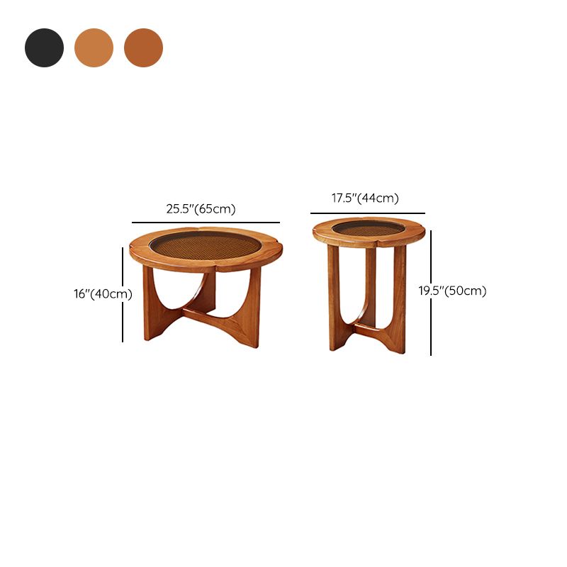 Table basse ou table d'appoint avec plateau en verre, pieds croisés noirs, table de cocktail
