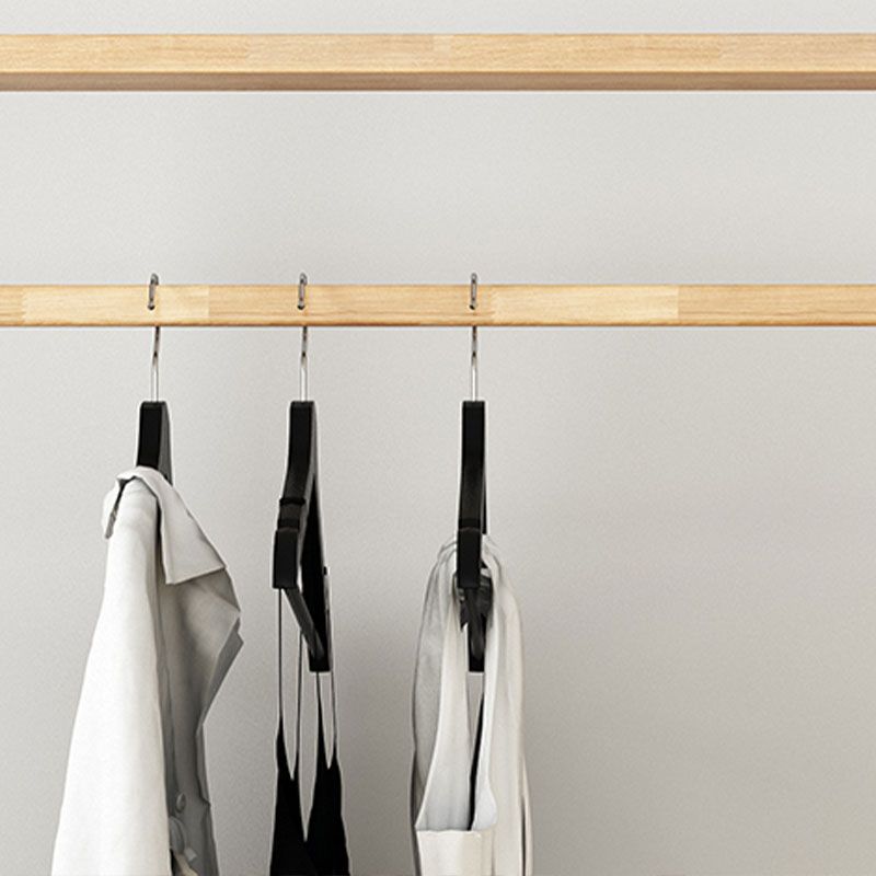 Contemporary Style Coat Hanger Double Shelves Solid Wood Coat Rack for Living Room Clearhalo 'Entry & Mudroom Furniture' 'furn' 'furn_hall_tree_coat_racks' 'Furniture' 'Hall Trees & Coat Racks' 'hall_tree_coat_racks' 1200x1200_b52abf5b-b4d7-4029-aca8-bb85c39a7c8d