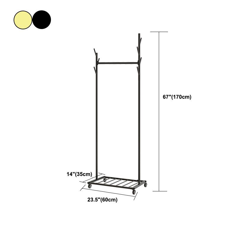 Glam Coat Hanger Metal No Distressed Entryway Kit With Storage Shelving Clearhalo 'Entry & Mudroom Furniture' 'furn' 'furn_hall_tree_coat_racks' 'Furniture' 'Hall Trees & Coat Racks' 'hall_tree_coat_racks' 1200x1200_b52d379f-4c83-49b0-981f-731bf2cc8580
