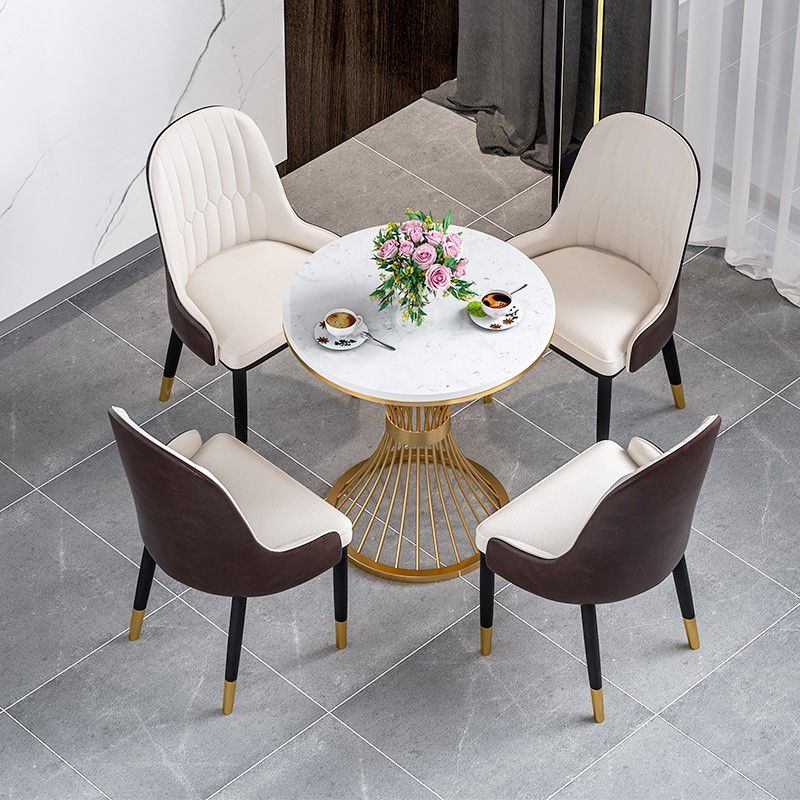 1/2/3/4/5 Pcs Metal Glam Dining Room Set with Round Table Dinette Set Clearhalo 'Dining Room Sets' 'Dining Tables & Seating' 'dining_room_set' 'furn' 'furn_dining_room_set' 'Furniture' 'furniture_dining_room_set' 'Kitchen & Dining Furniture' 'kitchen&dining_furn' 'kitchen' 1200x1200_b52f471d-2dd3-4b73-9ec9-5b4318d044d5