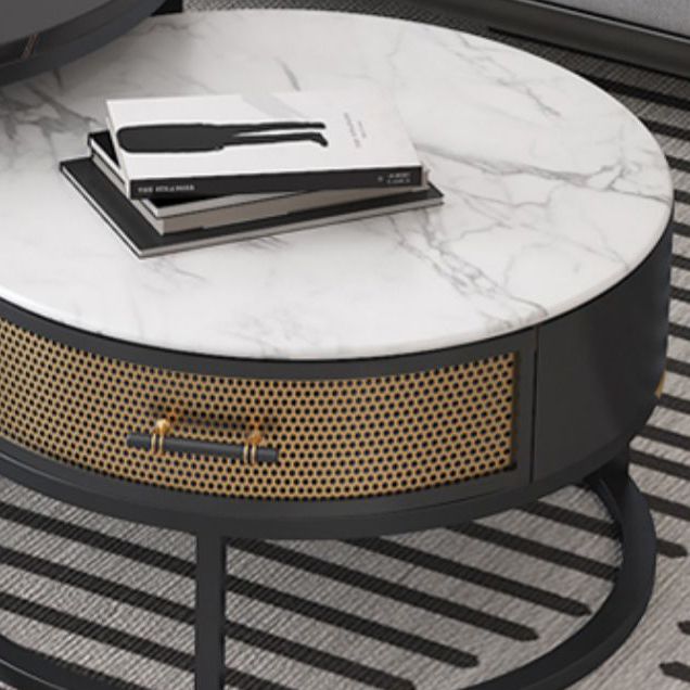 Frame 2 Nesting Coffee Table Set Modern Slate Cocktail Table with Drawer Clearhalo 'Coffee & Accent Tables' 'Coffee Tables' 'coffee_tables' 'furn' 'furn_coffee_tables' 'Furniture' 'Living Room Furniture' 1200x1200_b52f9cf9-18fd-4f6f-99c7-e9b990bd25a2