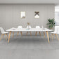 Manufactured Wood Contemporary Rectangle Table White Wood Top Table with 4 Legs Clearhalo ' dining_table' 'Dining Tables & Seating' 'Dining Tables' 'furn' 'furn_dining_table' 'Furniture' 'furniture_dining_table' 'Kitchen & Dining Furniture' 'kitchen&dining_furn' 'kitchen' 'kitchen_dining_table' 1200x1200_b52f9e7c-4955-454e-98d1-dd00bcf20563