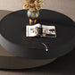 Nesting Coffee Table Set Oval Pedestal Wood Coffee Table with Drawer