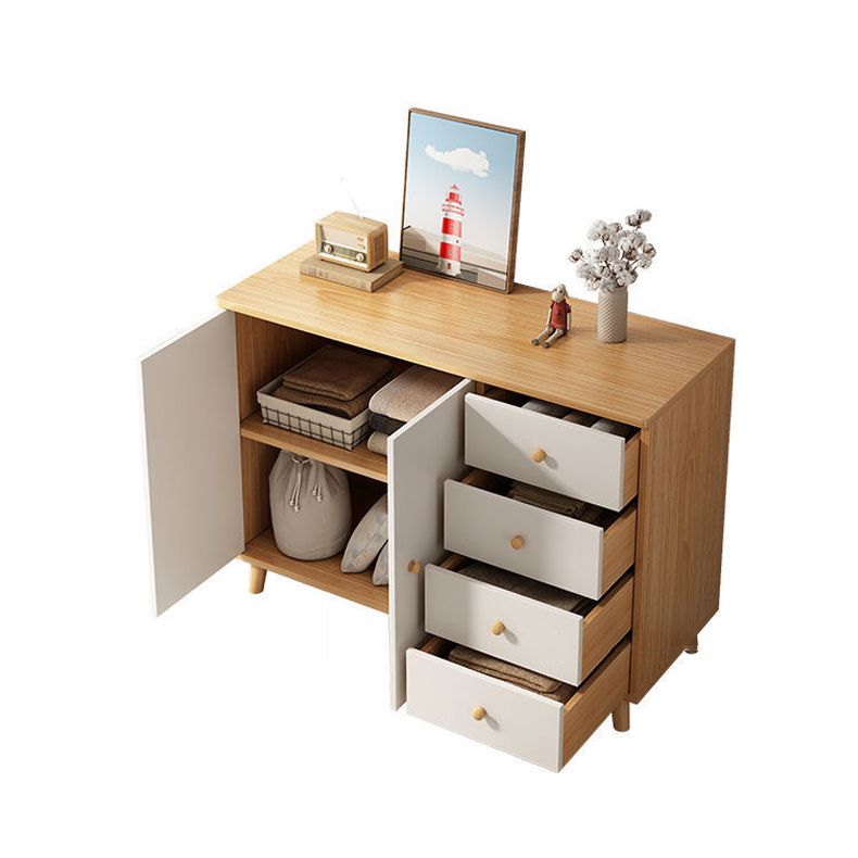 Server da pranzo bianco in legno ingegnerizzato in stile moderno per cucina