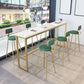 Glam Armless Bar Stool Metal Low Back Barstool with Gold Metal Legs