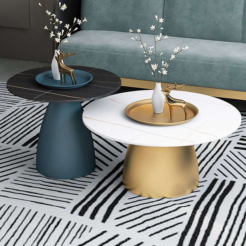 Slate 1 Single Modern Coffee Table Iron Pedestal Cocktail Table Clearhalo 'Coffee & Accent Tables' 'Coffee Tables' 'coffee_tables' 'furn' 'furn_coffee_tables' 'Furniture' 'furniture_coffee_tables' 'Living Room Furniture' 1200x1200_b53d2698-c2f5-44db-b671-5024b8f127dc