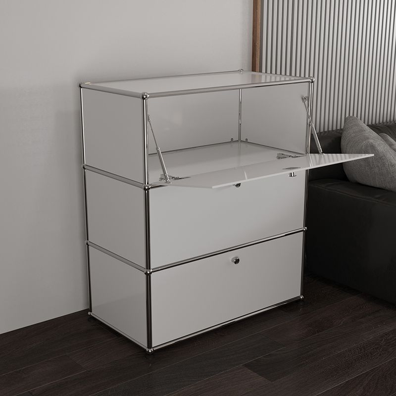 Sidebordo in acciaio inossidabile in stile moderno Sideboard bianca per soggiorno