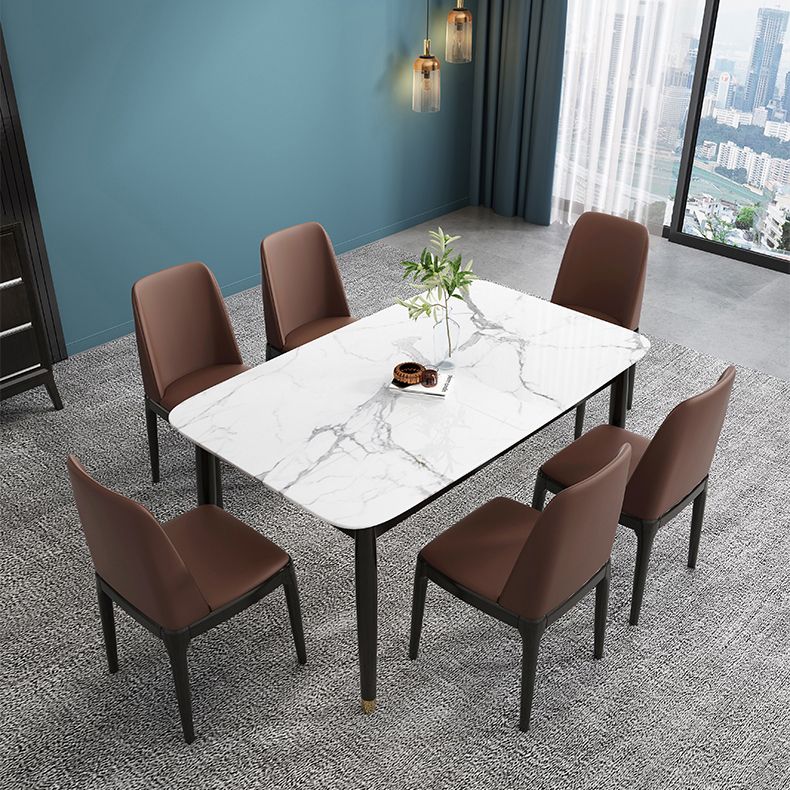 Leather Scandinavian Restaurant Side Chair Colorful Parsons Dining Chair Clearhalo ' kitchen&dining_furn' 'Dining Chairs' 'Dining Tables & Seating' 'dining_chair' 'furn' 'furn_dining_chair' 'Furniture' 'furniture_dining_chair' 'Kitchen & Dining Furniture' 'kitchen' 1200x1200_b5411702-2e3a-4150-adbc-67135d927c06