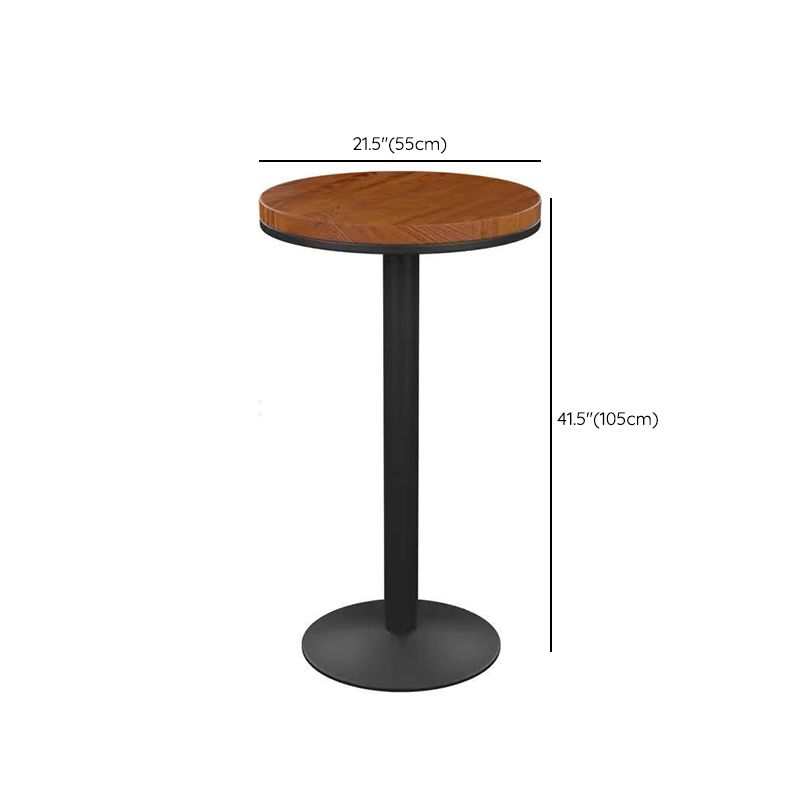 Industrial Bar Table Dining Table with Pedestal Base for Kitchen Living Room Clearhalo 'Bar Furniture' 'Bar Tables' 'bar_tables' 'furn' 'furn_bar_tables' 'Furniture' 'Kitchen & Dining Furniture' 1200x1200_b5414143-3109-4fbc-bd03-066d0db1fcc5