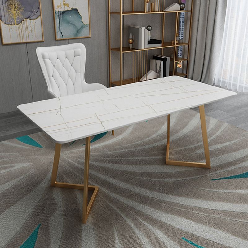 Moderne stijl werktafel gesinterde steenwit Writing Bureau