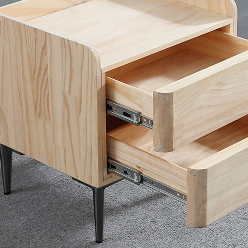 Table de nuit en bois massif de 20 pouces de haut