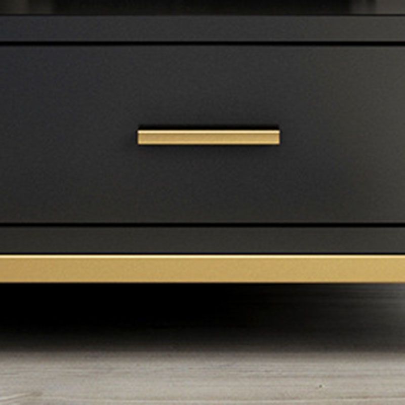 Faux Wood Accent Tisch Nachttisch 19.68 "hoher Glam -Bettschrank