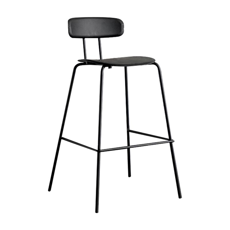 Scandinavian Milk Tea Shop Metal Bar Stool Matte Finish Footrest Stool Clearhalo 'Bar Furniture' 'Bar Stools' 'bar_stools' 'furn' 'furn_bar_stools' 'Furniture' 'furniture_bar_stools' 'Kitchen & Dining Furniture' 1200x1200_b543e453-2796-484b-9f6e-d0612c12019e