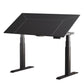Escritorio de escritura plegable de forma rectangular con patas de metal en blanco/negro