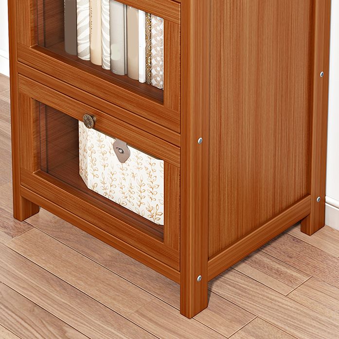 Mid-Century Modern 13.8"W Accent Chest Rectangle Side Cabinet in Brown Clearhalo 'Cabinets & Chests' 'cabinets_chests' 'furn' 'furn_cabinets_chests' 'Furniture' 'Living Room Furniture' 1200x1200_b544198a-bf33-4b33-ae3a-bb50a8e47802