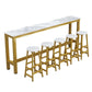 Contemporary Bar Dining Table Rectangle Bar Table with Trestle Base Clearhalo 'Bar Furniture' 'Bar Tables' 'bar_tables' 'furn' 'furn_bar_tables' 'Furniture' 'furniture_bar_tables' 'Kitchen & Dining Furniture' 1200x1200_b5449e27-509f-460a-90bd-659c20cd5b1e