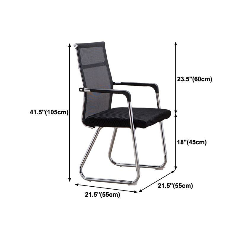 Medium/High Back Office Chair Metal Leg Mesh Back Sponge Cushion Office Chair Clearhalo 'furn' 'furn_office_chair' 'Furniture' 'furniture_office_chair' 'Office Chairs' 'Office Furniture' 'office_chair' 1200x1200_b5455832-94e5-4083-95f5-881c70383955