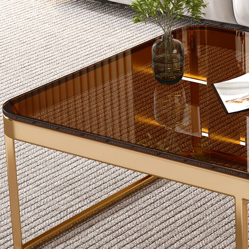 Glam Nesting Couchtisch-Set, Couchtisch aus Schiefer mit quadratischem Rahmen