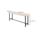 Table de pub de style moderne avec plateau en bois et base noire