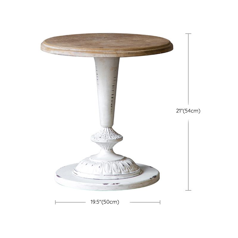 Houten en metalen zijkant snacktafel rustieke stijl massieve houten eindtafel