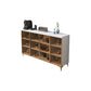 Glam -glazen deuren buffet sideboard stenen dinerserver voor woonkamer