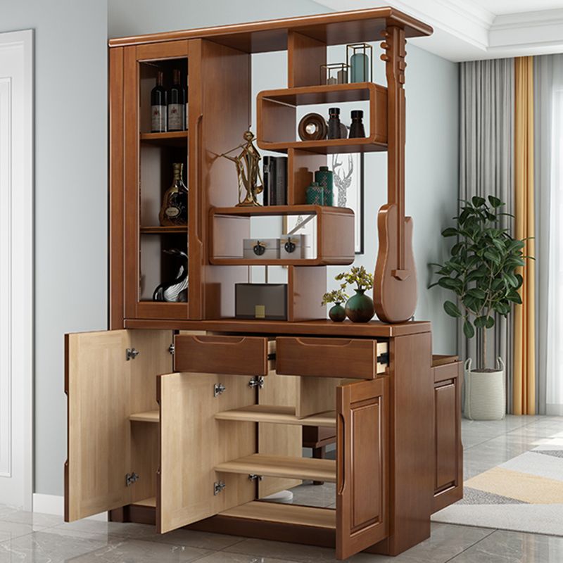 Solid Wood Cabinet 14.96" Wide Accent Cabinet with Drawers and Shelves Clearhalo 'Cabinets & Chests' 'cabinets_chests' 'furn' 'furn_cabinets_chests' 'Furniture' 'Living Room Furniture' 1200x1200_b54b3166-0f66-4492-8f46-90876bcbe529