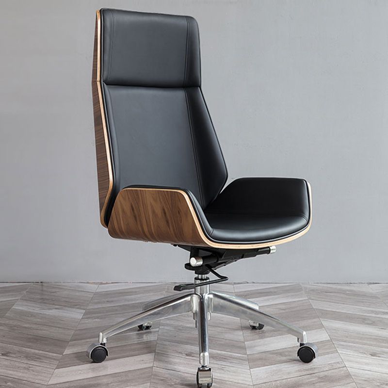 Modern Rotatable Office Chair High Back Fixed Armrest Manager Chair Clearhalo 'furn' 'furn_office_chair' 'Furniture' 'Office Chairs' 'Office Furniture' 'office_chair' 1200x1200_b54b39b3-8945-4454-8acd-86b0af3fcba1