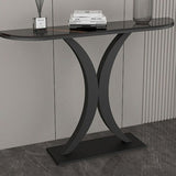 Console di pietra mezzi di luna resistente alla macchia Tabella Accento del telaio Ironcraft