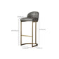 Industrial Low Back Stool PU Leather Counter Stool with Metal Legs Clearhalo 'Bar Furniture' 'Bar Stools' 'bar_stools' 'furn' 'furn_bar_stools' 'Furniture' 'Kitchen & Dining Furniture' 1200x1200_b54ca3f8-d473-4156-9e91-81eb0e3001ae