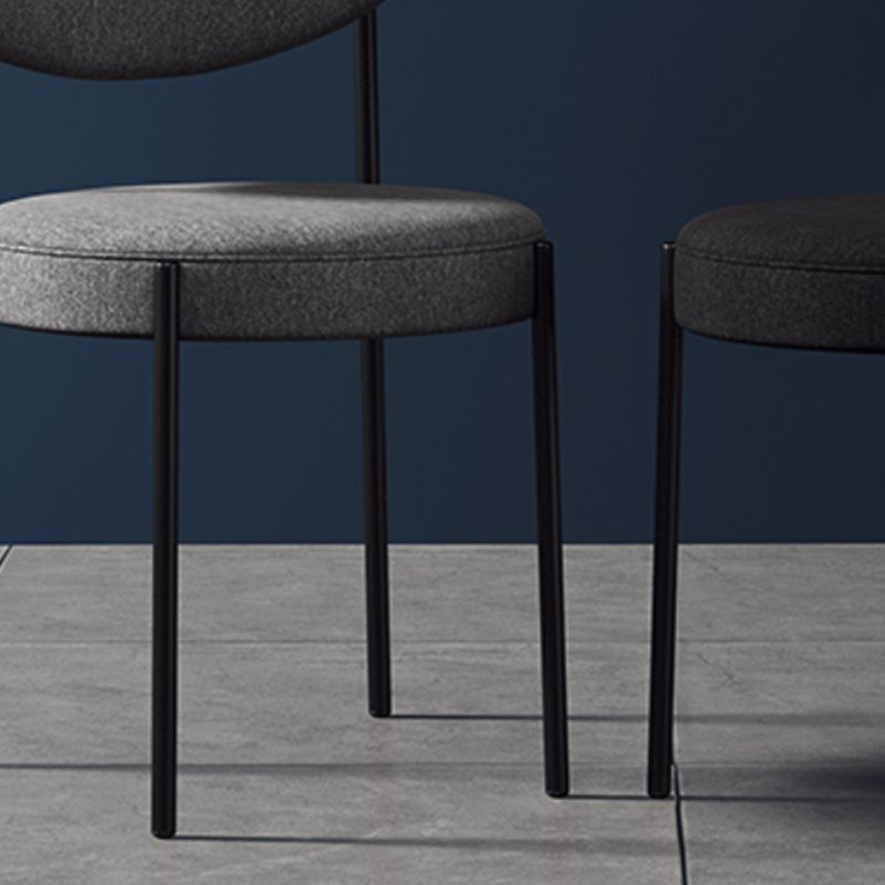 Glam Style Upholstered Side Chair Open Back Stackable Dining Chair Clearhalo 'Dining Chairs' 'Dining Tables & Seating' 'dining_chair' 'furn' 'furn_dining_chair' 'Furniture' 'furniture_dining_chair' 'Kitchen & Dining Furniture' 1200x1200_b54cc341-fb42-4735-8270-cd0f47f05b4c