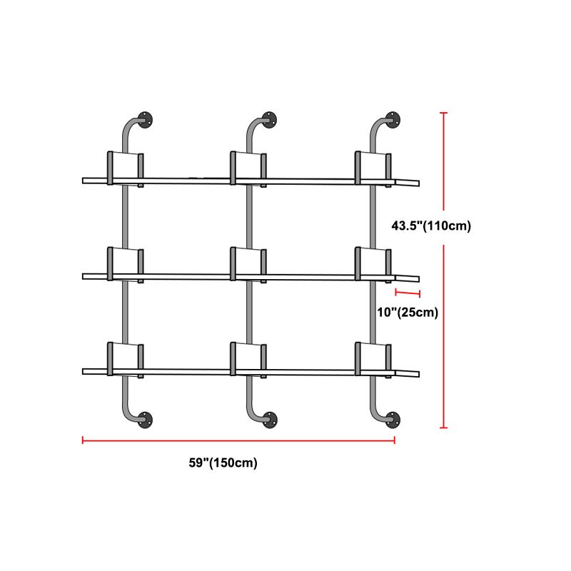 Wooden Floating Storage Bookshelf Modern Wall Mounted Bookcase