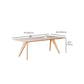Mesa de comedor de estilo moderno, mesa de piedra de 4 patas para comedor